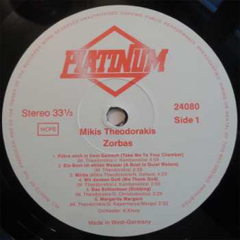 3LP/Set di cofanetti Mikis Theodorakis: Zorbas