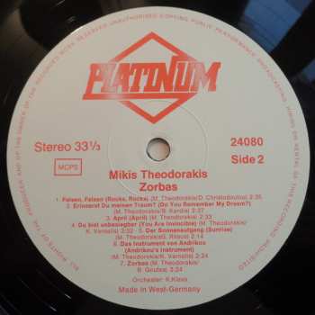 3LP/Set di cofanetti Mikis Theodorakis: Zorbas