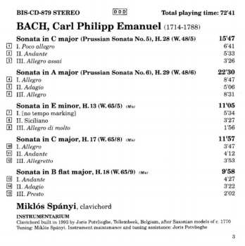 CD Carl Philipp Emanuel Bach: The Prussian Sonatas 2
