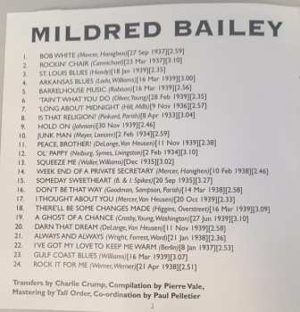 CD Mildred Bailey: Squeeze Me! Big Hits From A Great Lady
