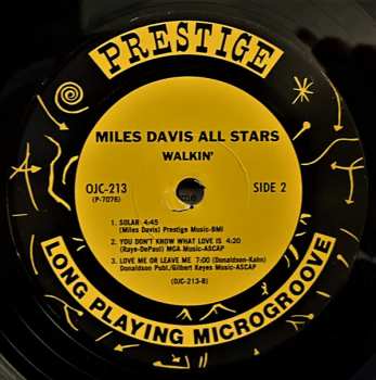 LP Miles Davis All Stars: Walkin'