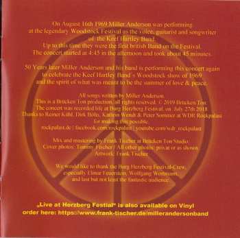 CD Miller Anderson Band: Live At Herzberg Festival 2018 DIGI