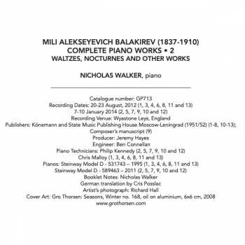 CD Mily Balakirev: Complete Piano Works • 2 (Waltzes, Nocturnes And Other Works) 