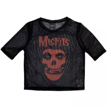 Donne Crop Top Orange Logo Misfits & Skull