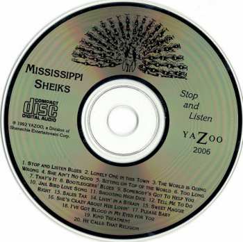 CD Mississippi Sheiks: Stop And Listen
