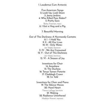 CD Missouri State University Concert Chorale: The Choral Music Of John Wykoff