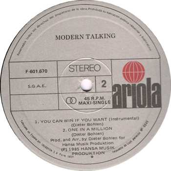 LP Modern Talking: You Can Win If You Want (Special Dance Version)