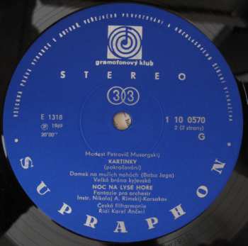 LP The Czech Philharmonic Orchestra: Kartinky / Noc Na Lysé Hoře