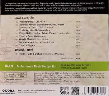 CD Mohammad Reza Shajarian: Iran - Musique Classique Persane = Persian Classical Music