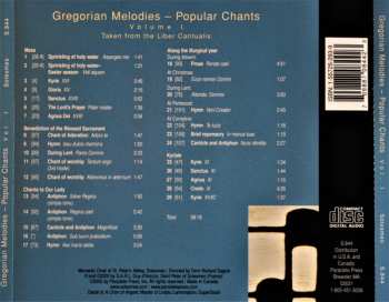 CD Chœur Des Moines De L'Abbaye Saint-Pierre De Solesmes: Gregorian Melodies - Popular Chants, Volume 1