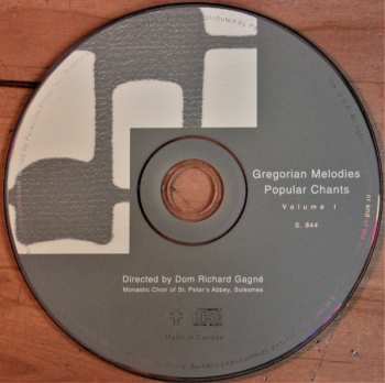 CD Chœur Des Moines De L'Abbaye Saint-Pierre De Solesmes: Gregorian Melodies - Popular Chants, Volume 1