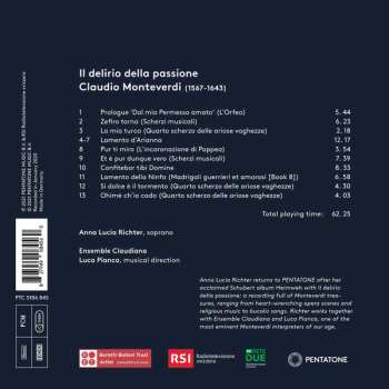 CD Claudio Monteverdi: Il Delirio Della Passione DIGI