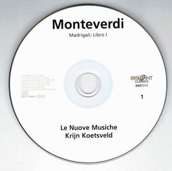 2CD Claudio Monteverdi: Madrigali - Libri I & II