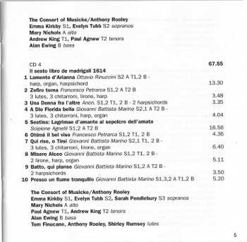 7CD/Set di cofanetti Claudio Monteverdi: Madrigali