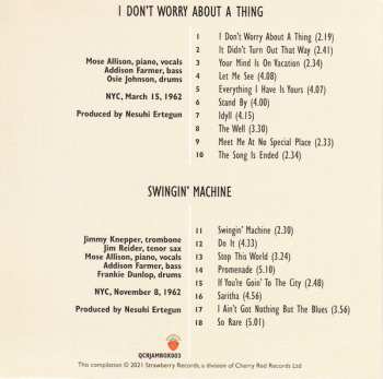6CD Mose Allison: The Complete Atlantic/Elektra Albums 1962●1983