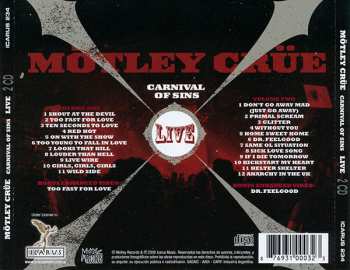 2CD Mötley Crüe: Carnival Of Sins Live