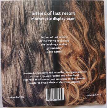 CD Motorcycle Display Team: Letters Of Last Resort