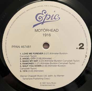 LP Motörhead: 1916 LTD