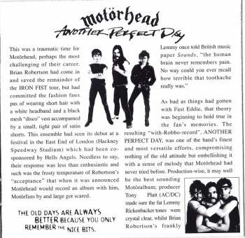 CD Motörhead: Another Perfect Day