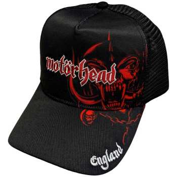 Merch Motörhead: Mesh Back Cap England Red Warpig