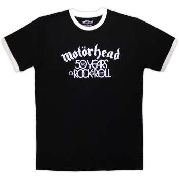 Merch Motörhead: Ringer Maglietta 50 Years Text Lock Up Ringer