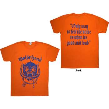 Merce Motörhead: Motorhead Unisex T-shirt: Good & Loud (orange) (back Print) (small) S