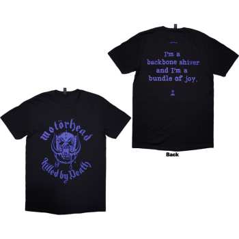 Merce Motörhead: Motorhead Unisex T-shirt: Killed By Death Lyric (black) (back Print) (small) S