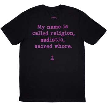 Merce Motörhead: Motorhead Unisex T-shirt: Orgasmatron Lyric (black) (back Print) (small) S