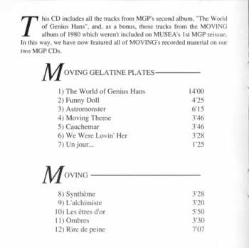 CD Moving Gelatine Plates: The World Of Genius Hans