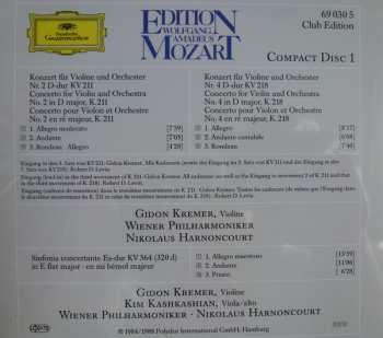2CD/Set di cofanetti Berliner Philharmoniker: Violinkonzerte Nr. 2 Und 4 - «Sinfonica Concertante» K. 364 - Violinkonzerte Nr. 3 Und 5