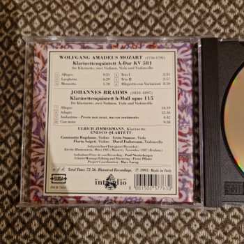 CD Johannes Brahms: Klarinettenquintett A-Dur KV 581 / Klarinettenquintett H-moll Op. 115