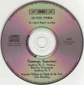 CD Orquestra Sinfônica Do Estado De São Paulo: Symphonies Nos. 2 & 3; Abertura Concertante
