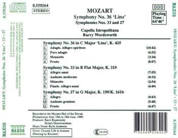 CD Wolfgang Amadeus Mozart: Symphony No. 36 'Linz' / Symphonies Nos. 33 And 27