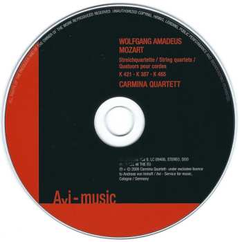 CD Wolfgang Amadeus Mozart: Quartets K 387 • 421 • 421 • 465