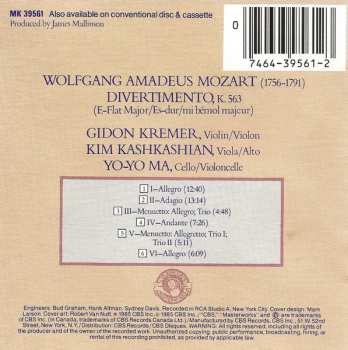 CD Wolfgang Amadeus Mozart: Divertimento, K.563