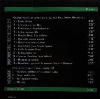 CD Wolfgang Amadeus Mozart: Grande Messa K. 427 / Exsultate, Jubilate Mottetto K 165