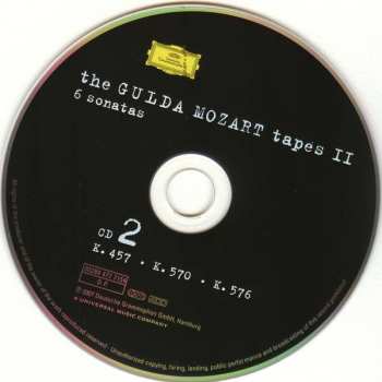 2CD Wolfgang Amadeus Mozart: The Gulda Mozart Tapes II: 6 Sonatas
