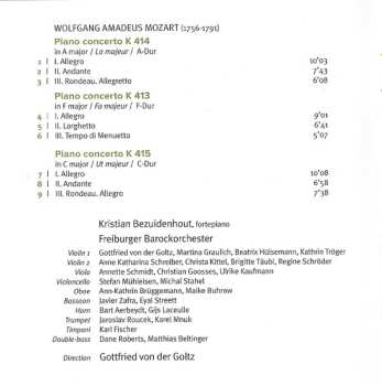 CD Wolfgang Amadeus Mozart: Piano Concertos K.413, 414, 415