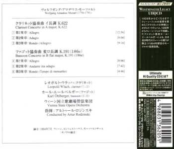 CD Wolfgang Amadeus Mozart: Concerto For Clarinet And Orchestra K.622, Concerto For Bassoon And Orchestra In B Flat K.191