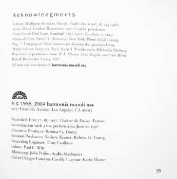 CD Wolfgang Amadeus Mozart: Zaide (K. 344 (336b))