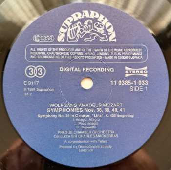 3LP Prague Chamber Orchestra: Symphonies No.36, No.38, No. 40, No. 41