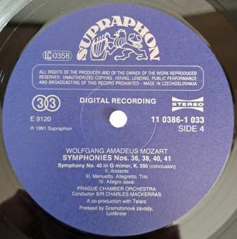 3LP Prague Chamber Orchestra: Symphonies No.36, No.38, No. 40, No. 41