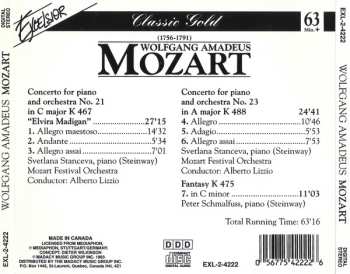 CD Wolfgang Amadeus Mozart: Concerto For Piano And Orchestra No. 21 In C Major K 467 "Elvira Madigan" / Concerto For Piano And Orchestra No. 23 In A Major K 488 / Fantasy K 475
