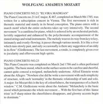 CD Wolfgang Amadeus Mozart: Concerto For Piano And Orchestra No. 21 In C Major K 467 "Elvira Madigan" / Concerto For Piano And Orchestra No. 23 In A Major K 488 / Fantasy K 475