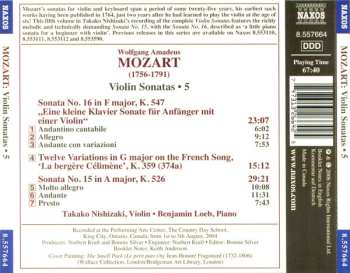 CD Wolfgang Amadeus Mozart: Violin Sonatas • 5
