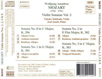 CD Wolfgang Amadeus Mozart: Violin Sonatas Vol. 2 K. 296 K. 301-303