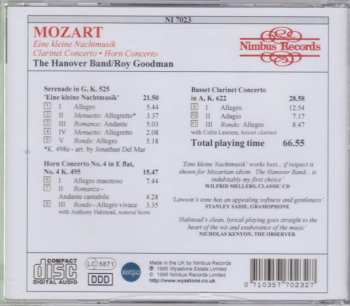 CD Wolfgang Amadeus Mozart: Eine Kleine Nachtmusik • Clarinet Concerto • Horn Concerto No. 4 (The Nimbus Recordings)