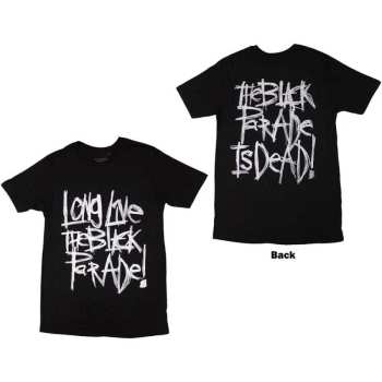 Merce My Chemical Romance: My Chemical Romance Unisex T-shirt: Long Live The Black Parade (back Print) (small) S