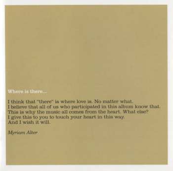 CD Myriam Alter: Where Is There