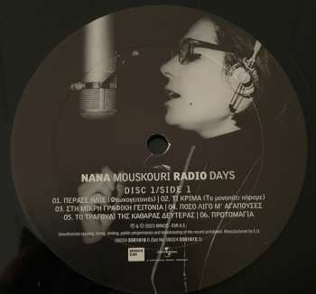 2LP Nana Mouskouri: Radio Days (24 Ανέκδοτες Ηχογραφήσεις Από Τις Δεκαετίες Του ’50 & Του ’60 Στο Εθνικό Ίδρυμα Ραδιοφωνίας)